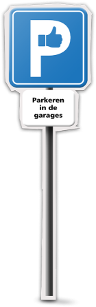 Parkeren in de garages Leiden bord