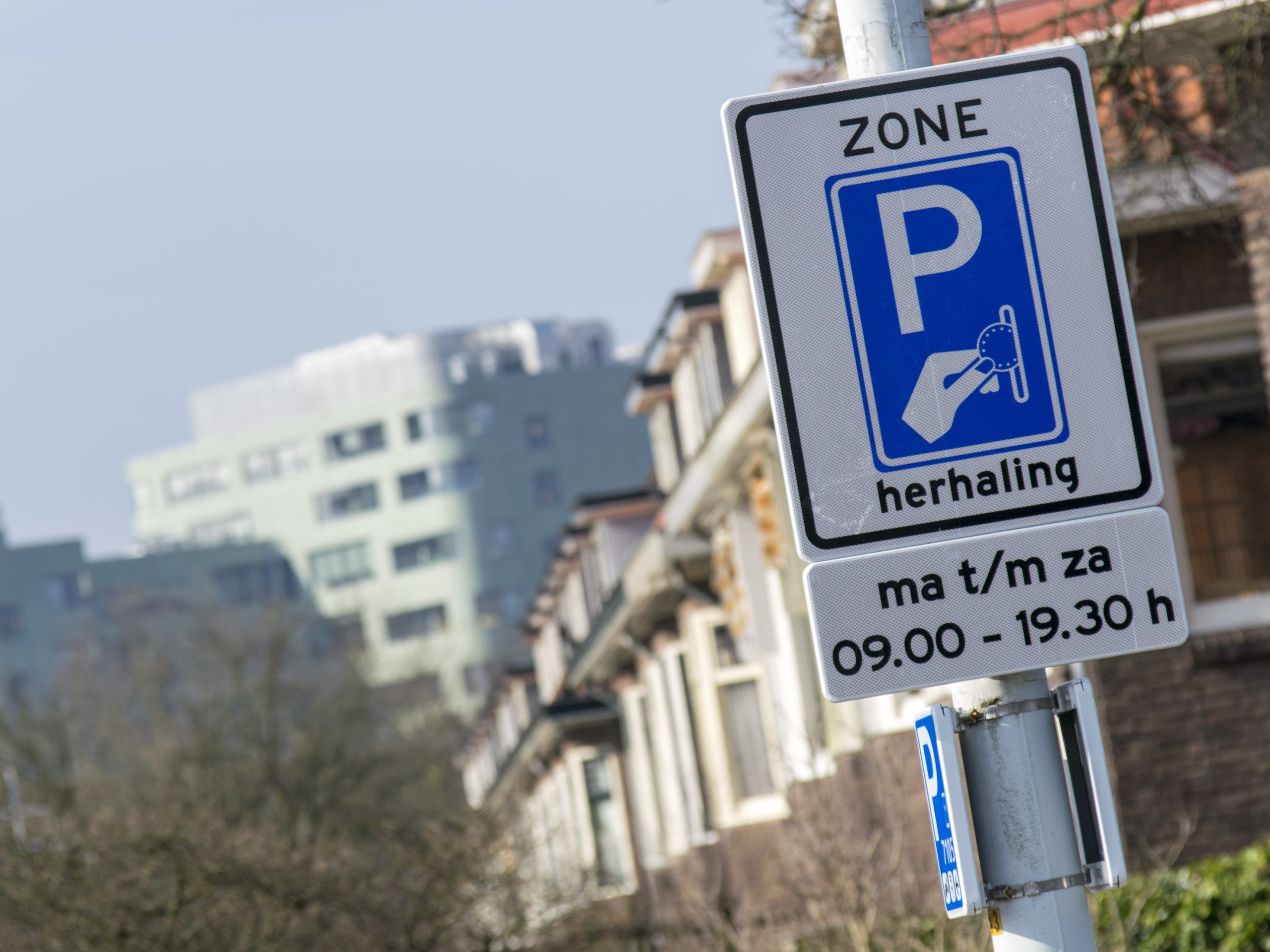 Foto van parkeerbord betaal zone